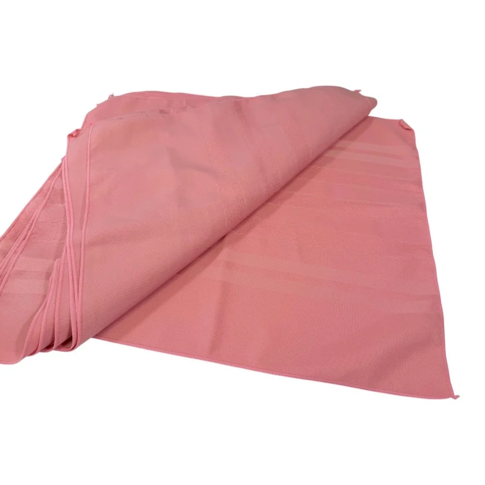 Pink Cloth Napkins 10 Piece Set Striped Woven Textured Dining Coquette Decor